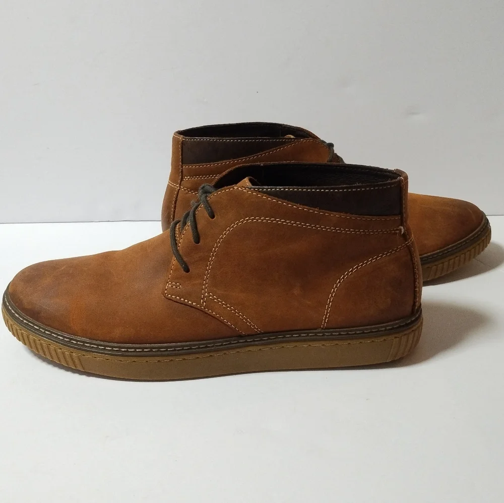 Johnston & Murphy Sheepskin Leather Wallace Chukka Boots Brown Mens 11M
